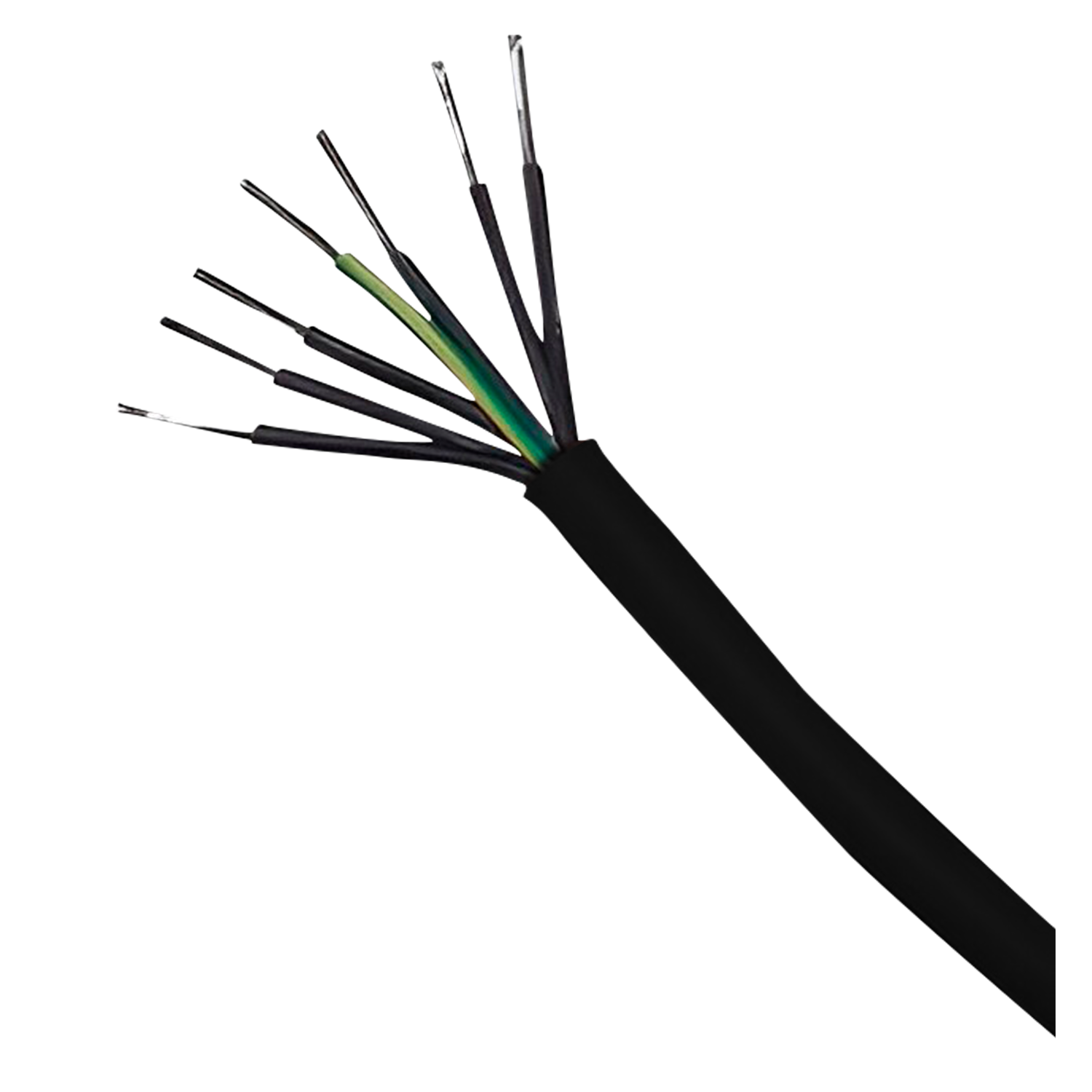 [12573] Cable Caucho Silicona 7x1mm2 7A 750V Negro Tecno Indusil